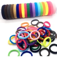 10PCS Elastic Hair Bands for Women Girls 4cm Solid Colors Ponytail Holder Simple Headband Ties