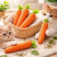 Interactive Sound Carrot Cuddle Stick Cat Toy for Teething and Scratching Fun Pet Supplies