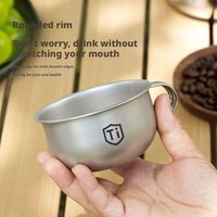 220ml Camping Water Cup Titanium Alloy Portable Tea Coffee Cup Outdoor Kitchen Equipment Mountaineering Cups