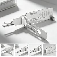 Professional M1/MS2 2-in-1 Key Decoder & Lock Pick Set Lishi Style Stainless Steel Locksmith Tool for Master Lock Padlock