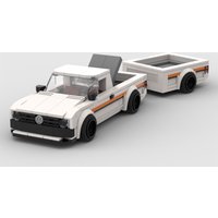MOC Bausteine Spielzeug LKW Anhänger Modell 371 Stück Kreatives Montageset Weihnachtsgeschenk für Jungen