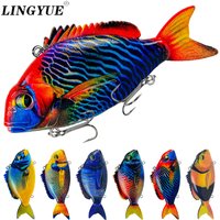 LINGYUE Vib Lure 78mm 24g Vibration Fishing Lure Wobbler Hard Baits Sinking Jerkbait Artificial Lures Bait For Pike