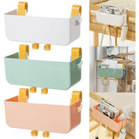 Student Dormitory Bedside Storage Hanging Basket With Hook Large Capacity Partitioned Storage Hanging Storage Box Organizer