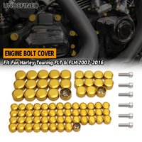 Bolt Caps Engine Head Bolts Toppers Covers Kit Aluminum For Harley Twin Cam Touring Road King Electra Street Glide FLT FLH 07-16