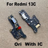 For Xiaomi Redmi 13C USB Charging Dock Port With IC Mic Microphone Connector Board Flex Cable 4G 5G Parts Replacement