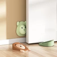Cartoon Little Bear 2-in-1-Türstopper, weiches Silikon, verdickter Türboden, multifunktionale Kindersicherheit, Anti-Klemm-Hand-Türstopper