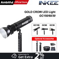 INKEE GC150 GC60 GC30 Bi Color 2600K-6500K LED Light 150W 60W 30W Powerful Integrated Fill Light for Outdoor Studio Recording