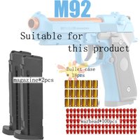 M92 Magazine Bullet Case Accessories Package Toy Gun, Soft Bullet Toys Gun Blaster, Empty Shell Ejecting Pistol, Gifts