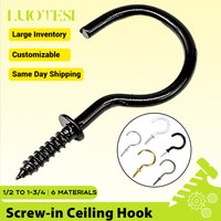 Cup Screw Hook White Plastic/Black Plastic/Black Zinc/Nickely/Copper/Bronze 1/2~2 Self Tapping Ceiling Hook for Kitchen Hanging