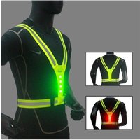 AliExpress VKTECH LED Reflective Running Vest Adjustable Elastic Flashing LED High Visibility Reflective Vest Cycling Security Vest for Running an