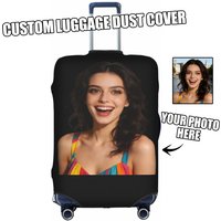 Customize Text Luggage Cover Elastic Your Design Here Travel Suitcase Protective Covers Suit For 18-32 inch