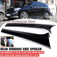 Vertical Rear Window Side Spoiler canard canards Splitter Fits For Mercedes W166 ML Class GLE Class 2012-2018 Glossy Black