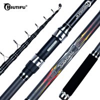 BIUTIFU Telescopic Surf Fishing Rod 30T Carbon Spinning 3.5lbs Power 3.6m/3.9m/4.2m Hard Pole Carp Surfcasting Rod for 40-160g