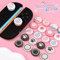 4pcs Cute Silicone Soft Thumb Grips Joystick Caps for 2025 NS Switch 2 Joypad Controller Analog Stick Cover Gaming Accessories