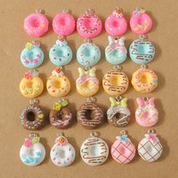 15pcs Mix Food Charms Resin Donut Dessert Charms for Jewelry Making DIY Drop Earrings Pendants Necklaces Crafts Accessories
