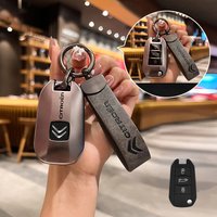 New TPU Car Car Flip Floding Key Case Cover Key Protector With Logo For Citroen C3 C4 CACTUS C6 C8 Auto Styling Accessories