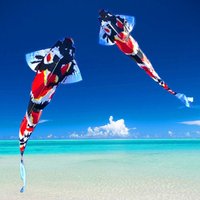 New Easy To Fly Large Fish Kite 3 Meters 100 Meter Kite Line Animal Koi Kite Good Flying Ripstop Children's Kite Family Trips