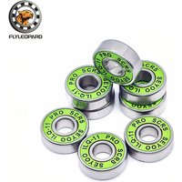 8Pcs 608RS Bearing ILQ-11 8x22x7 mm Green Longboard Speed Inline Skate Wheel Bearing Skate Scooter Smooth Skate Scooter Bearing