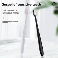 Soft-Bristled Toothbrush - 10,000 Bamboo-Coated Bristles - Ultra-Fine and Densely-Packed Bristles - Individual Tube Packaging