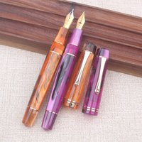 new MAJOHN M800 Starry Sky Resin Fountain Pen Solf Flex Nib/ BOCK F Nib Practice Writing Calligraphy Ink Pen Stationery Supplies