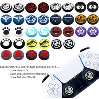 3D Thumb Grip Cap Cover For Playstation 5 PS5/PS5 Slim/PS4 Xbox Series X/S ONES 360 Controller Silicone thumbstick grip caps