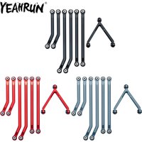 YEAHRUN CNC Aluminum High Clearance Chassis Links Linkage Set for 1/24 RC Crawler Axial SCX24 Deadbolt Gladiator JLU 4WD Parts