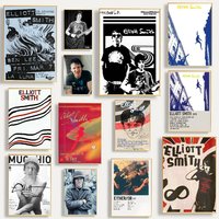 Singer E-Elliott S-Smith Classic Anime Poster Paper Bedroom Entrance Restaurant Cafe Art Painting
