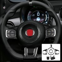 Autocollant en Fiber de carbone dur véritable, pour Fiat 500 Abarth 595 695 2008-2014 2015 2016 2017 2018 2019 2020 2021 2022 2023, intérieur de voiture
