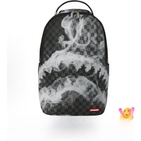 Unisex PVC Shark Mouth Graffiti Poem Large Logo SprayGround Backpack Street Cool Style Double Layer Shoulder Bag for Youth