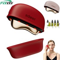 ZDEER GS5 Heated Gua Sha Massager, Red Light Therapy Skin Firming Device, Electric Vibration Facial Scraping Tool for Women Gift