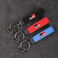 GR Sport Car Keychain Leather Key Chain Key Ring for Toyota GR GAZOO RACING Toyota Yaris Hilux Corolla Prius Avensis Auris Rav4