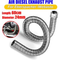 24mm Diameter Pipe Double Layer Car Parking Heater Exhaust Pipe 60cm Capped For Eberspacher Webasto Airtop EVO