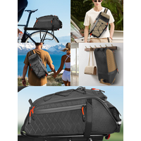 AliExpress NONE New Bike Trunk Bag Upgrade 900D 10L Large Capacity Anti-Tear Multi-Use Quick Install fixing Commuting outdoor Bicycle Accessory
