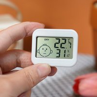 LCD Digital Thermohygrometer Ultra-thin Simple Smart Home Electronic Digital Thermometer Hygrometer Electronic Clock