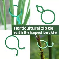100/500PCS Plastic Garden Vine Strapping Clips Tie Plant Bundled Buckle Ring Garden Tomato Grapevine Hook Plants Support Tool