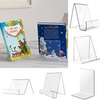 Minimalist Acrylic Book Holder Multi Functional Portable Bookend Transparent Book Stand Desktop Use