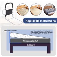 Bed Assist Rail Bedside Fall Prevent Safety Bed Rail with Storage Pocket Bedside Assist Bar for Adult Standing Aid Elderly