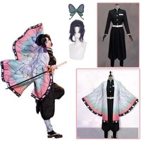 Kochou Shinobu Cosplay Costume Women Japanese Anime Cartoon Kochou Uniforms Wigs Hairs Halloween Party Cos Christmas Gifts