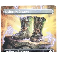 (Lightning Greaves) Foil/Holo TCG Magical Proxy Black Top Quality Proxy Playing Cards Gathering Board Game Deck Trading Cards