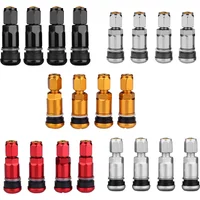 4pcs Universal Metal Car Motorcycle Tubeless Wheel Tyre Valve Stems Caps Aluminum Alloy Tire Air Valve Stems Valve Stems & Caps