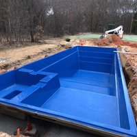 Wholesale Large Size 8m 10m Garden Spa Swimming Pool In Ground Fiberglass Pool Shell Inground Swimming Pool