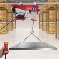 NEW Electric Hoist with Wireless Remote 800 kg 1450 W Electric Hoist with Dual Cable Lifting for Construction Warehouse etc