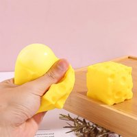 Cheese Stress Ball Sensory Slow Rebound Cheese Cube Soft Novelty Rebounding Toy for Kids Adults Students Workers Home School