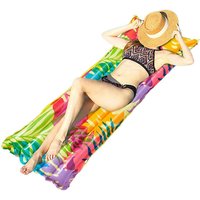 Adult Blow Up Lounge Raft Adult Water Loungers Floating Row Inflatable Mattress Swimming Pool Mattress Party Lounge Bed Lounge