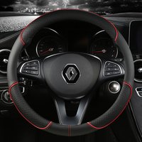 Housse de volant de voiture en cuir PU, pour Renault Scenic Clio Laguna 2 3 4 5 Kangoo Fluence Megane Trafic Talisman Twingo Kaptur