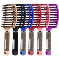 Hair Brush Hair Comb Detangling Hair Brush Bristle&Nylon Women Wet Massage Comb Curly Hairdressing Salon Styling Tools