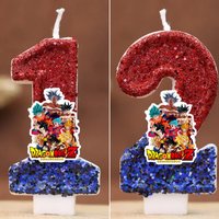 Son Goku Dragon Ball Digital Candle Number 0-9 Kids Birthday Cake Decoration Supplies Cartoon Anime Party Accessories Supplies