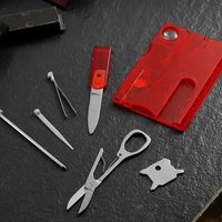Ultradünnes Outdoor-Multitool, 12-in-1-Taschen-EDC-Gadget für den Außenbereich, langlebig, multifunktionale Werkzeugkarte