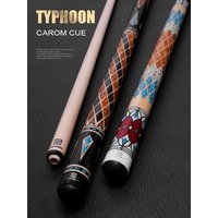 New Ty Brand Typhoon Series Carom Cue Stick 3 Cushion Cue Korean Carom Billiard Cue Stainless Steel Radial Joint 12.2mm Tip 2022
