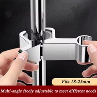New 1pc Shower Bracket Adjustable Chrome Shower Rail Holder Universal Slide Rail Bar Shower Holder Bathroom Accessories